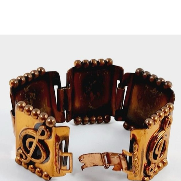 Vintage Enameled Copper Panel Bracelet - Picture 5 of 11